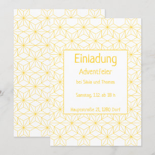 Invitación Einladung zu einer Feier, goldene Sterne