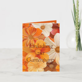 Invitación Einladung zur Gartenparty Retro 1970er Stil