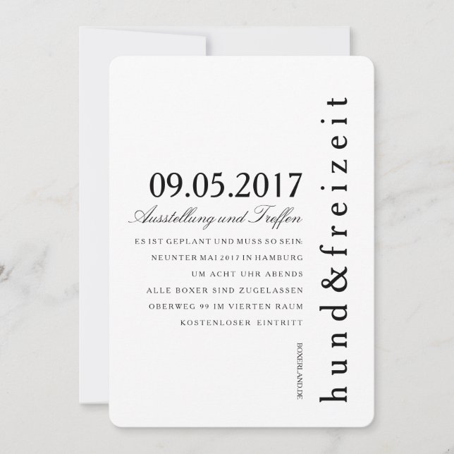 Invitación Einladungskarten puristisch (Anverso)