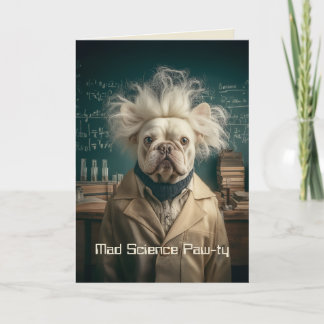 Invitación Einstein Pup en Lab Coat