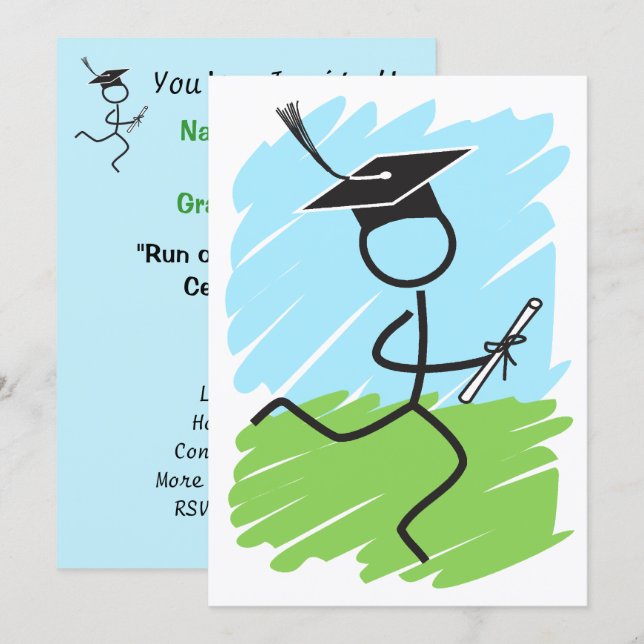 Invitación Ejecutor de graduación © Fiesta Cross Country Trac (Anverso / Reverso)