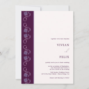 Invitación Ejemplo Paisley Dos Bodas Florales de Línea de Col