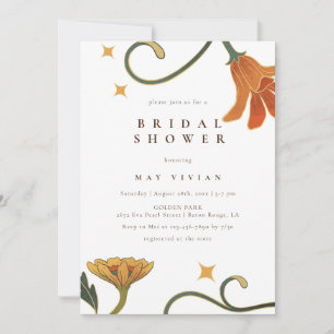 Invitación Ejemplo Vintage Faecore Big floral Bridal Shower