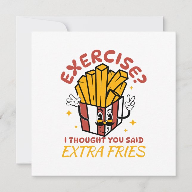 Invitación Ejercicio pensé que dijiste papas fritas extra (Anverso)