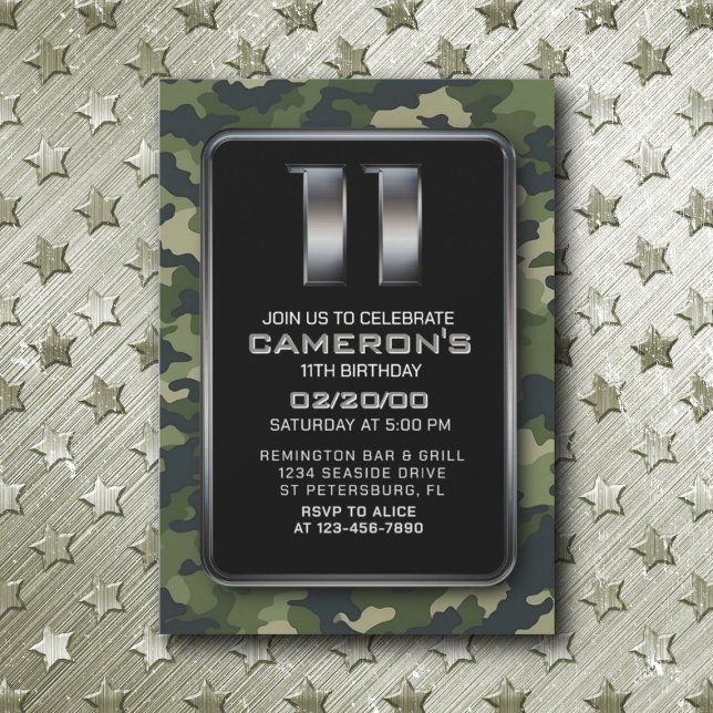 Invitación Ejército de Caza de Camos de Niño 11 Aniversario (Subido por el creador)