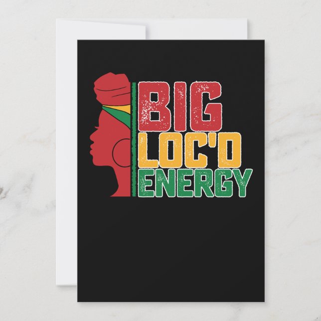 Invitación El 11 de junio Big Loc'd Energy Black Freedom (Anverso)