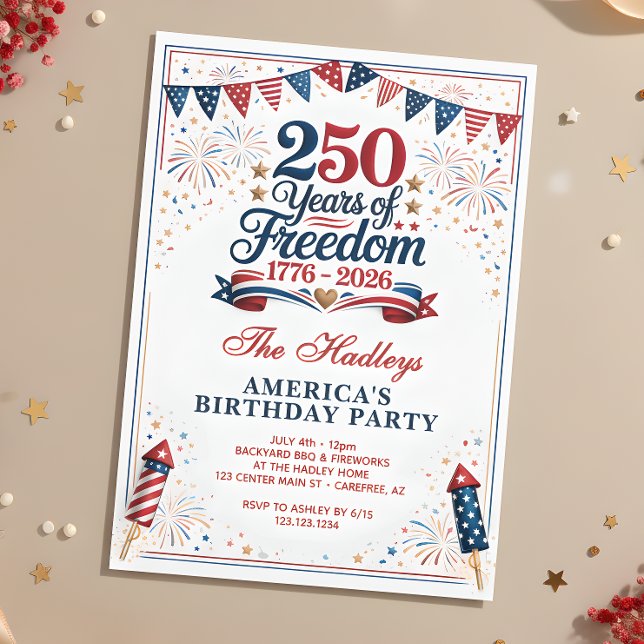 Invitación El 250.º Aniversario de América (Subido por el creador)