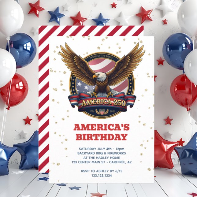 Invitación El 250 cumpleaños de América (Subido por el creador)