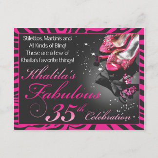 Invitación El 35to fabuloso de Khalila