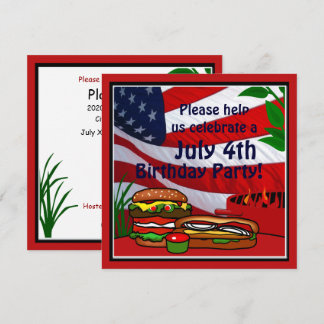 Invitación El 4 de julio, el restaurante Grill Picnic Hamburg