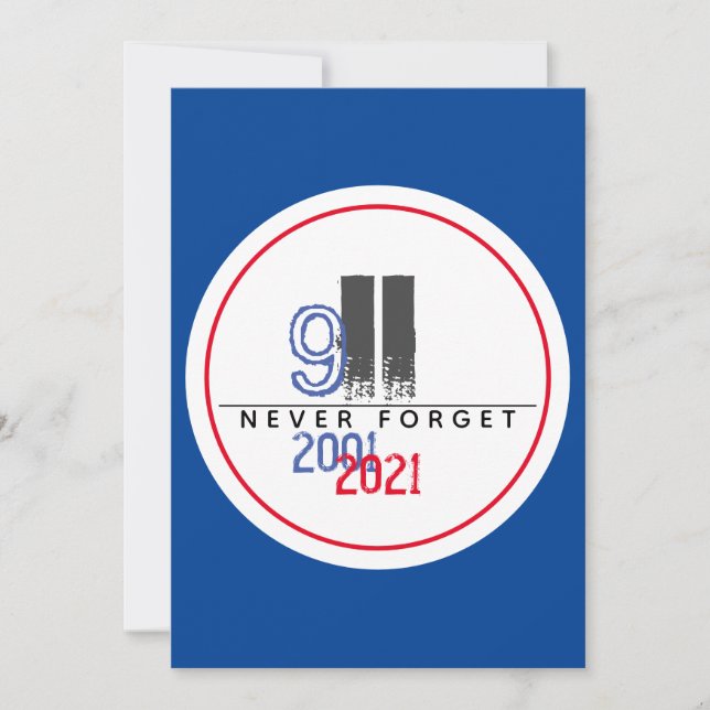 Invitación El 911Patriótico World Trade Center (Anverso)