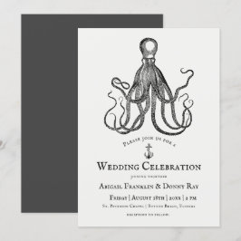 Invitación El abrazo del amor | Boda del tema del pulpo