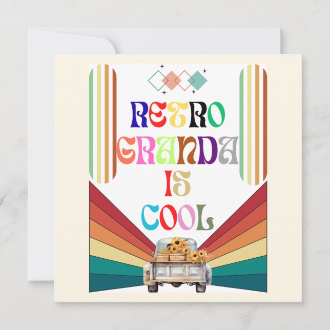 Invitación El abuelo retro es Guay (Anverso)