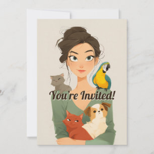 Invitación El acogedor retrato de la mascota Lover