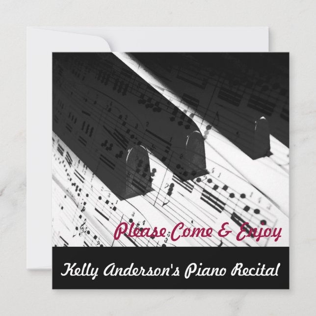 Invitación El acontecimiento Piano-Relacionado invita (Anverso)