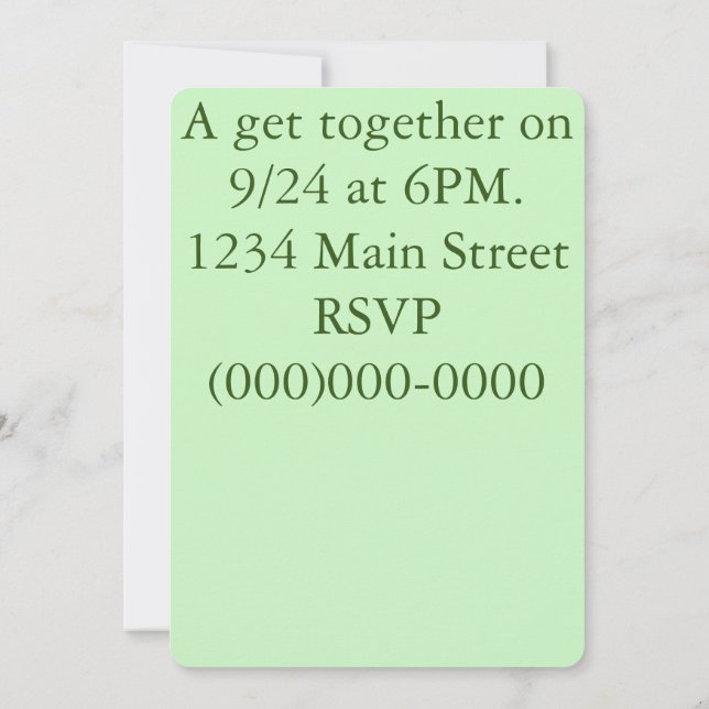 Invitación El afiche (Reverso)