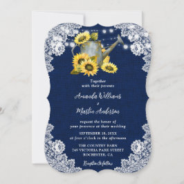 Invitación El agua azul del girasol de la marina puede provoc