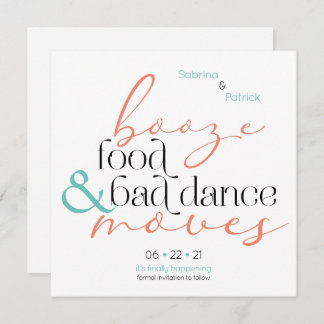 Invitación El agua de coral hierve la comida mala danza se mu