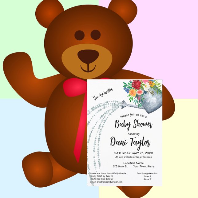 Invitación El agua dulce y rústica puede volar Baby Shower (Subido por el creador)