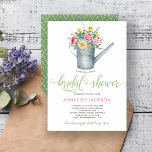 Invitación El agua puede saltar una ducha de novia floral ros