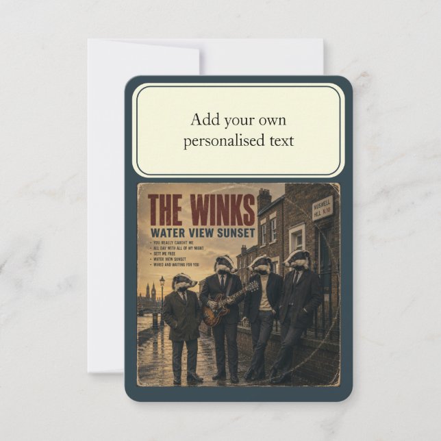 Invitación El Álbum de Winks: una parodia (Anverso)