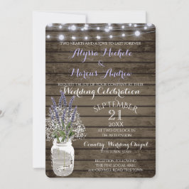 Invitación El aliento del bebé y el Boda rústico de lavanda