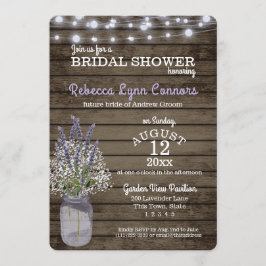 Invitación El aliento del bebé y la ducha de novia rústica de