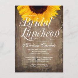 Invitación El almuerzo de la novia del girasol rural invita