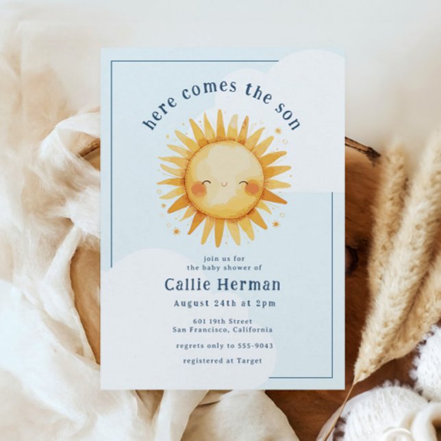 Invitación El amarillo azul llega al Baby Shower del niño (Subido por el creador)