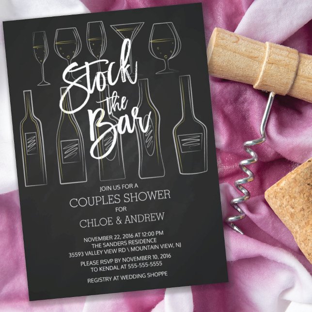 Invitación El ambiente del Bar Couples Shower (Subido por el creador)