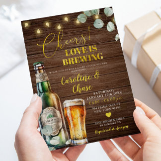Invitación El amor a la cerveza rusa es la ducha de parejas q