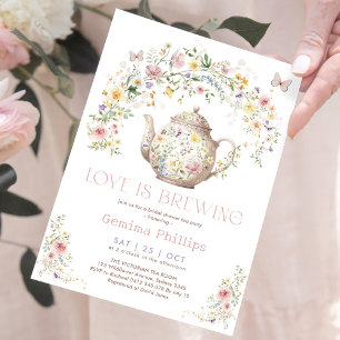 Invitación El amor a las flores silvestres está preparando du