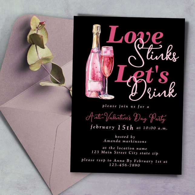 Invitación El amor apesta a un negro Fiesta del Día de San Va (Subido por el creador)
