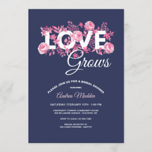 Invitación El amor aumenta la ducha de novia