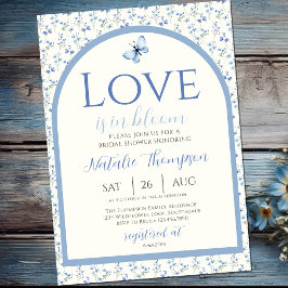 Invitación El Amor Azul Polvoriento Está En La Ducha De Novia