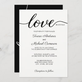Invitación El amor Boda cristiano nunca falla