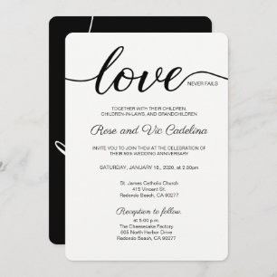 Invitación El amor Boda cristiano nunca falla