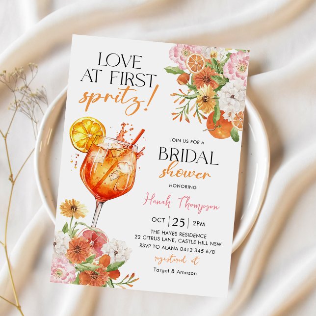 Invitación El amor cítrico en la primera ducha de novia Sprit (Subido por el creador)