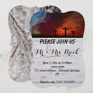 Invitación El amor cruzado de la esperanza de la fe cree