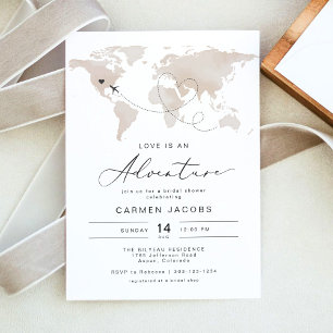 Invitación El amor de CARMEN es una ducha de novias de aventu