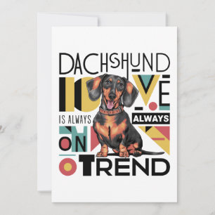 Invitación El Amor De Dachshund Siempre Está En Tendencia
