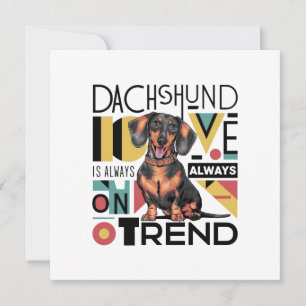 Invitación El Amor De Dachshund Siempre Está En Tendencia