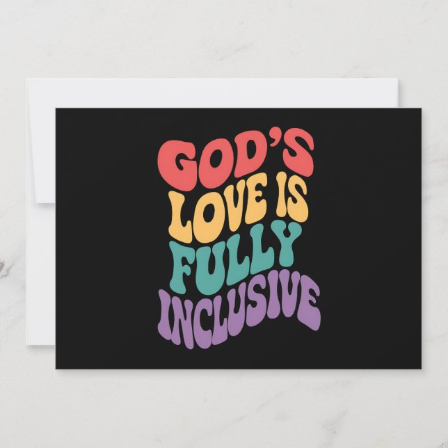 Invitación El amor de Dios es cristiano completamente inclusi (Anverso)