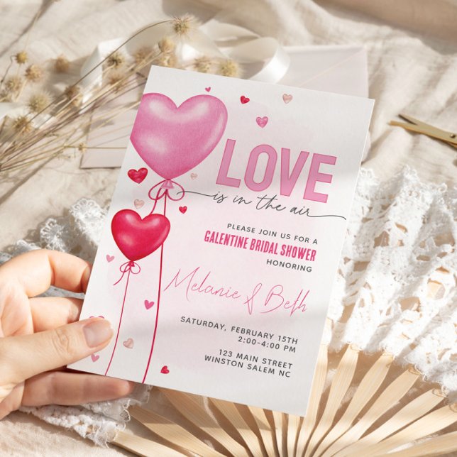 Invitación El amor de Galentine está en la ducha Air Bridal (Subido por el creador)