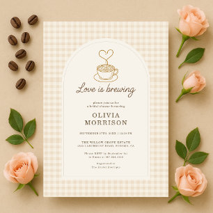 Invitación El amor de Gingham está preparando la despedida de