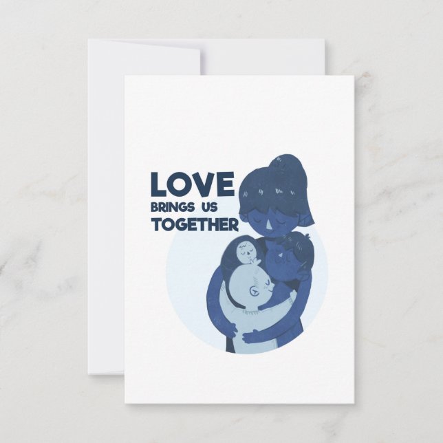 Invitación el amor de la reunión familiar nos une (Anverso)