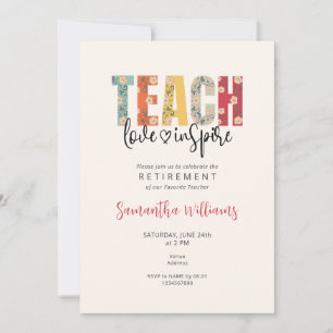 Invitación El amor de las clases inspira la jubilación de los