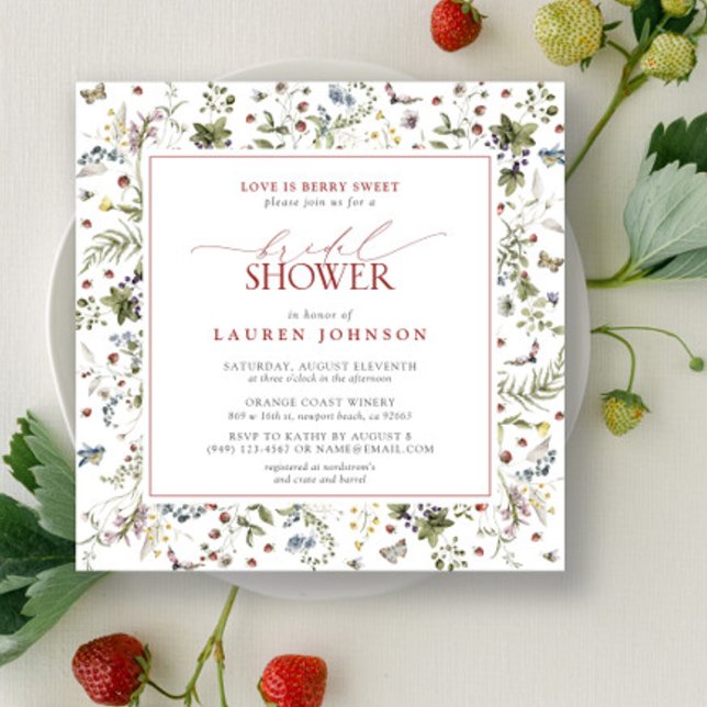 Invitación El amor de las flores silvestres es la ducha de la (Bridal Shower Invitation!)
