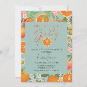 Invitación El amor de los Naranjas cítricos en la primera duc