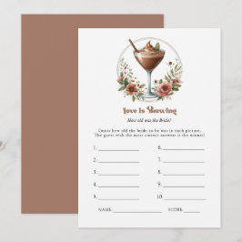 Invitación El amor de mousse de mocha está en ebullición Jueg